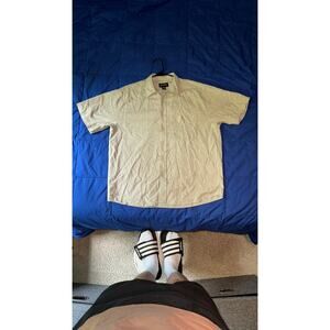 Eddie Bauer Tan Casual Button Down Shirt Lightweight